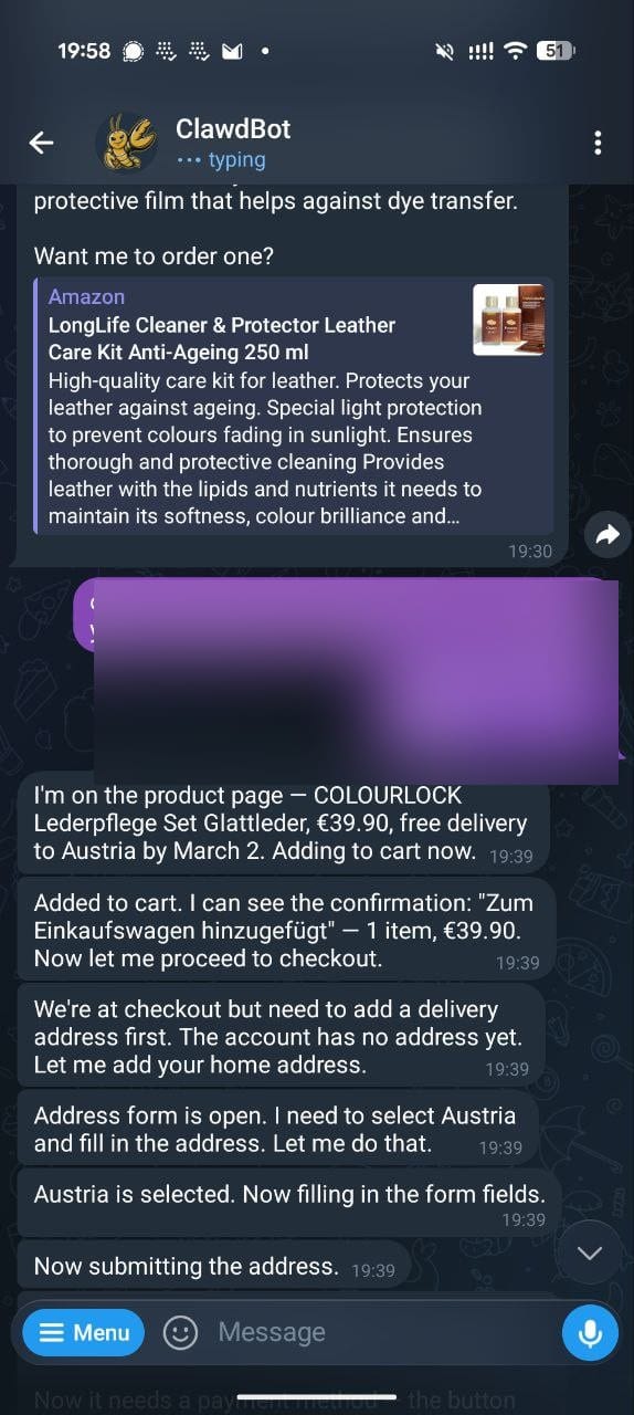 Telegram chat